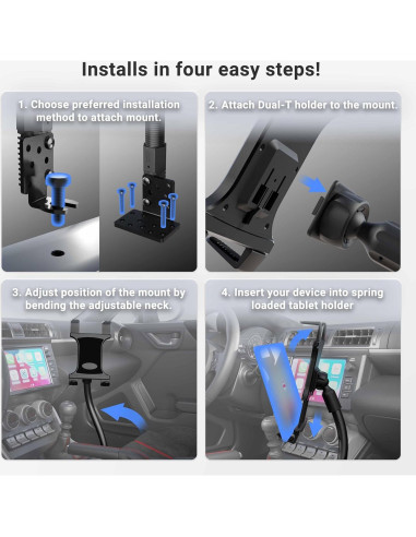 Soporte para Tableta de Coche Arkon TAB188L22 - Aluminio 55.88 cm