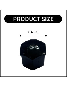 20 Tapas de Tuercas de Rueda Luminuti 17mm Negro 2