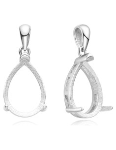 Bisel de Plata Esterlina 925 Adabele 8mm x 6mm Hipoalergénico