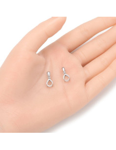 Bisel de Plata Esterlina 925 Adabele 8mm x 6mm Hipoalergénico 2