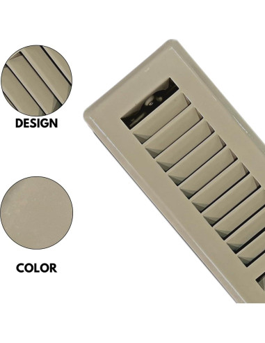 Registro de Piso de Acero Sierra Gates 5cm x 25cm Marrón