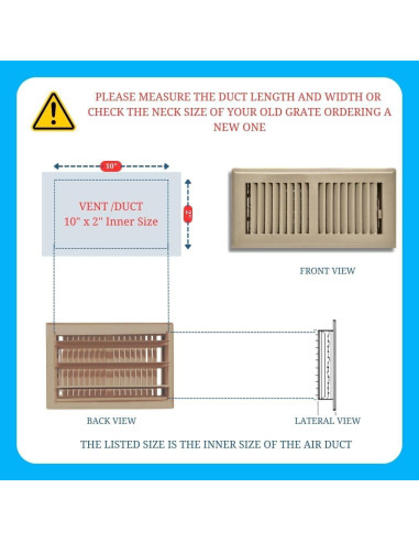 Registro de Piso de Acero Sierra Gates 5cm x 25cm Marrón