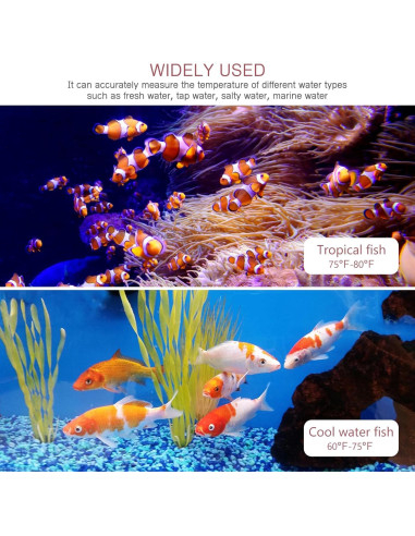 Termómetro Digital de Acuario LOFICOPER LED Adherible 0-60C