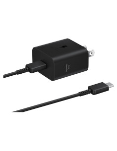 Cargador de pared Samsung 25W USB-C carga rápida negro