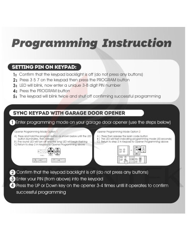 Teclado Inalámbrico Genie GK-BX para Abridor de Garaje