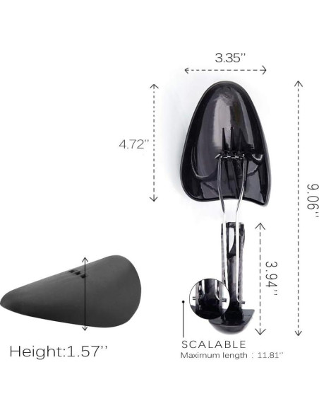 Árboles para Zapatos Ajustables WAJJ para Hombre - Negro Árboles para Zapatos Ajustables WAJJ para Hombre - Negro