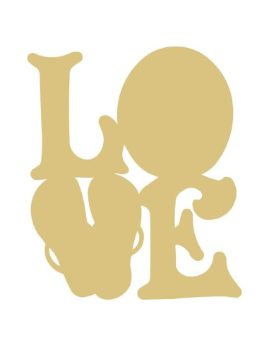 Recorte de Madera MDF Chancla de Amor 15.24 cm Diverse Woodworking