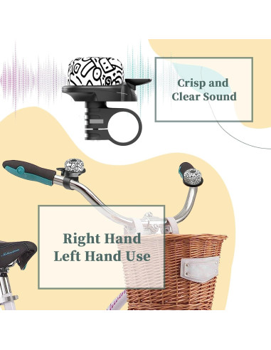 Campana de Bicicleta Rivsli RSUS-BB-BlackGraffiti, Sonido Fuerte