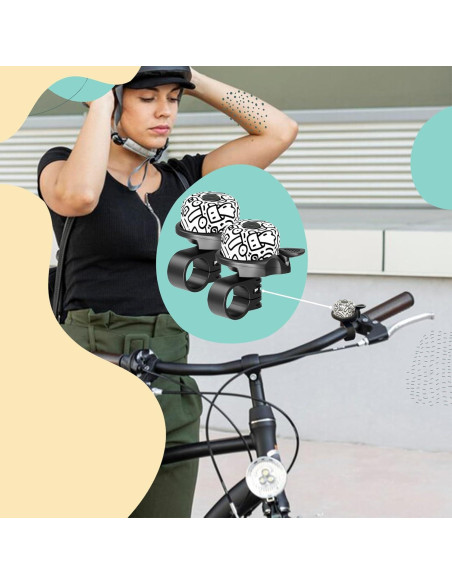 Campana de Bicicleta Rivsli RSUS-BB-BlackGraffiti, Sonido Fuerte