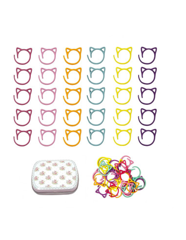 30 Anillos de Marcadores de Punto para Crochet Wonafa