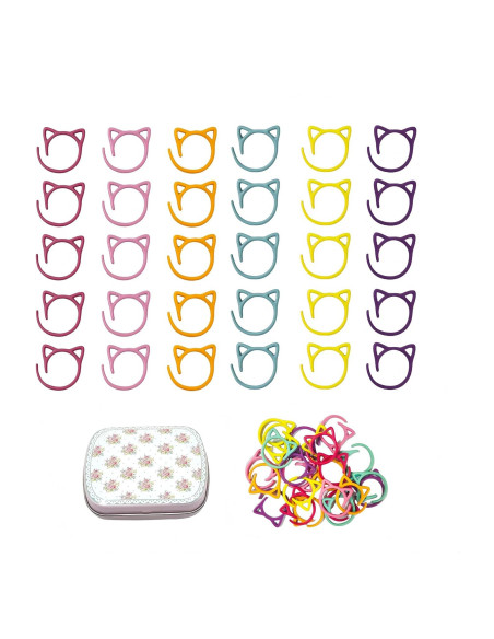 30 Anillos de Marcadores de Punto para Crochet Wonafa