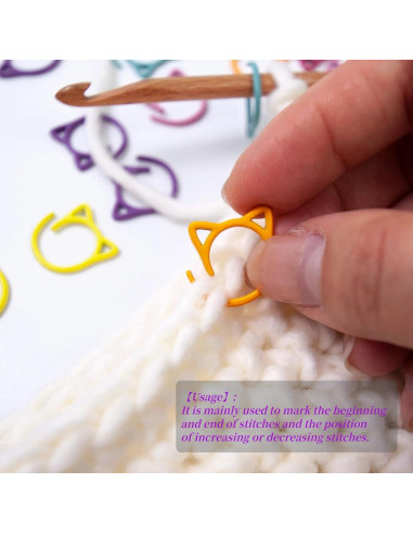 30 Anillos de Marcadores de Punto para Crochet Wonafa