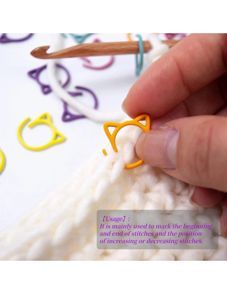 30 Anillos de Marcadores de Punto para Crochet Wonafa