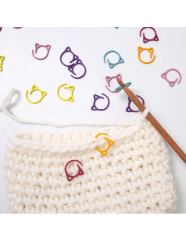 30 Anillos de Marcadores de Punto para Crochet Wonafa