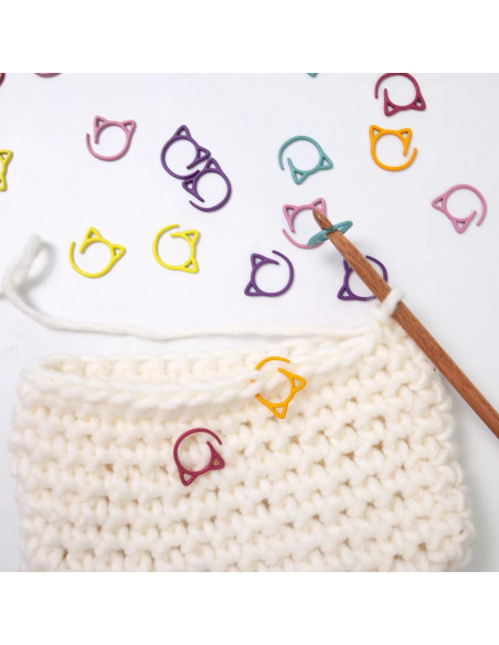 30 Anillos de Marcadores de Punto para Crochet Wonafa