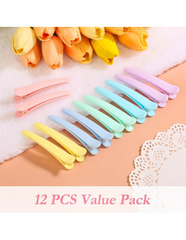 Pinzas para el cabello Sublaga 12 PCS Antideslizantes 8 cm