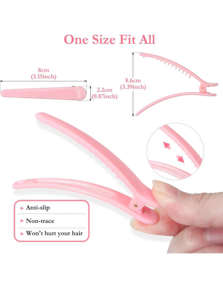 Pinzas para el cabello Sublaga 12 PCS Antideslizantes 8 cm Pinzas para el cabello Sublaga 12 PCS Antideslizantes 8 cm