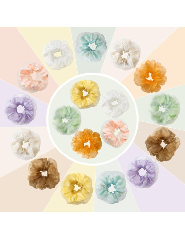 Scrunchies LED 18PCS Aosimin Brillan en la Oscuridad Multicolor