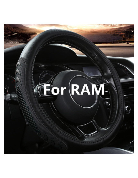 Cubierta de Volante de Cuero Yangday para Dodge Ram 1500 2500 3500 40 cm