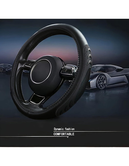 Cubierta de Volante de Cuero Yangday para Dodge Ram 1500 2500 3500 40 cm