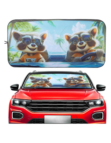 Parasol para Parabrisas Vepagoo Racoon 165x81 cm Anti-UV