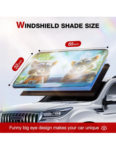 Parasol para Parabrisas Vepagoo Racoon 165x81 cm Anti-UV