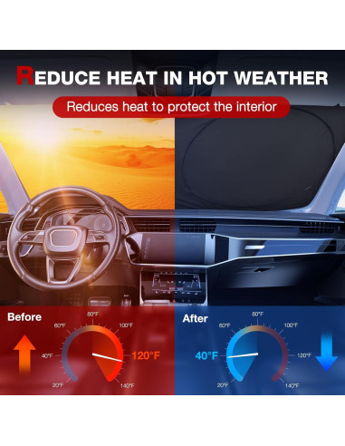Parasol para Parabrisas Vepagoo Racoon 165x81 cm Anti-UV