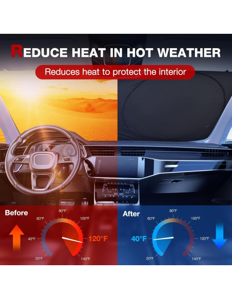 Parasol para Parabrisas Vepagoo Racoon 165x81 cm Anti-UV