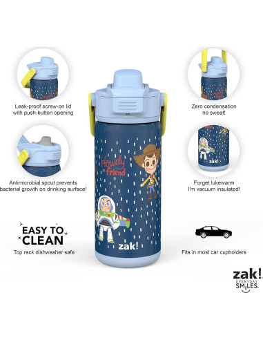 Botella Aislada Zak Designs Toy Story 414 ml Acero Inoxidable