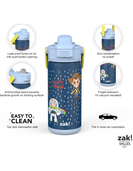 Botella Aislada Zak Designs Toy Story 414 ml Acero Inoxidable