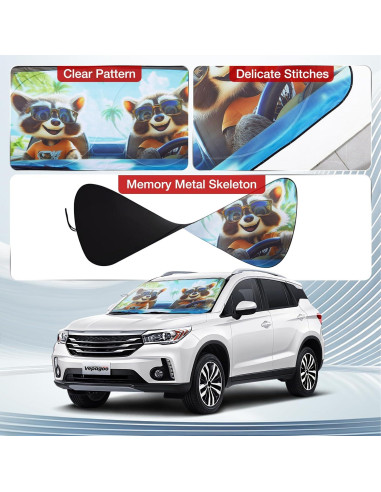 Parasol para Parabrisas Vepagoo Racoon 165x81 cm Anti-UV