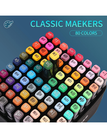 Marcadores de Dibujo WELLOKB 24 Colores Punta de Pincel