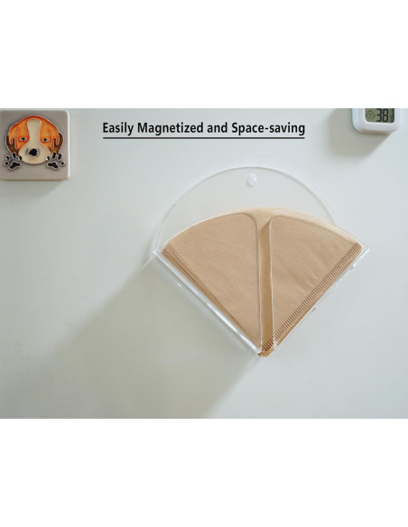 Soporte de Filtro de Café Acrílico Transparente Magnético 80 Filtros
