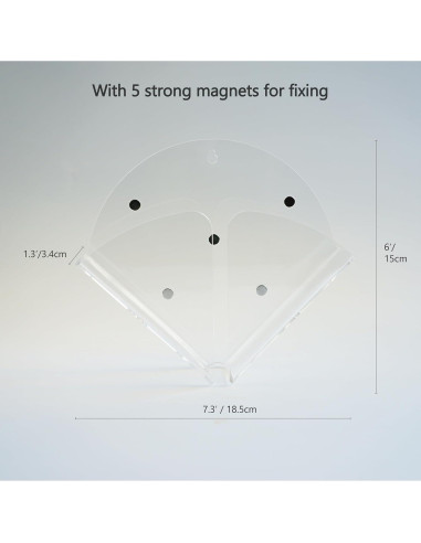 Soporte de Filtro de Café Acrílico Transparente Magnético 80 Filtros
