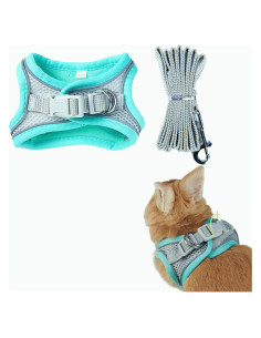 Arnés para Conejo Copfeu S Verde Reflectante Transpirable