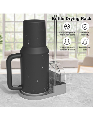 Soporte Secado Botellas Silicona Ybenlld Gris 15.5cm