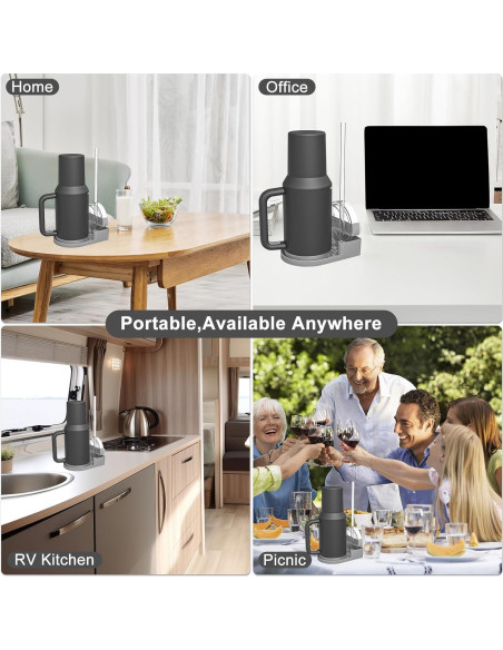 Soporte Secado Botellas Silicona Ybenlld Gris 15.5cm