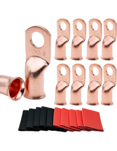 10 Conectores de Terminal de Batería MEYOOZIISU 1/0 AWG 2
