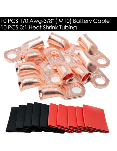 10 Conectores de Terminal de Batería MEYOOZIISU 1/0 AWG