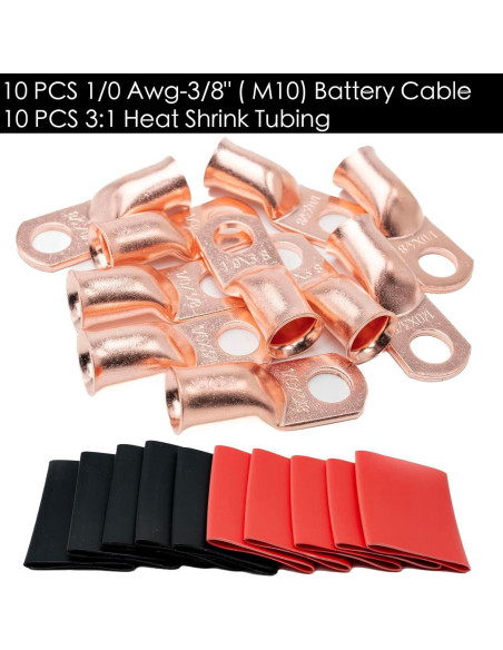 10 Conectores de Terminal de Batería MEYOOZIISU 1/0 AWG