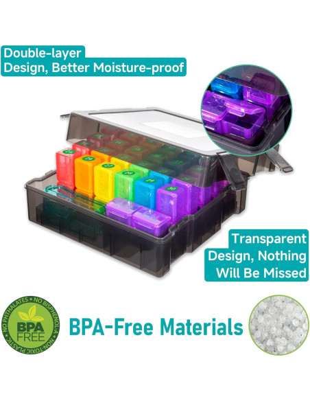 Organizador de Pastillas Mensual Bovintex 30 Días 2 Veces al Día