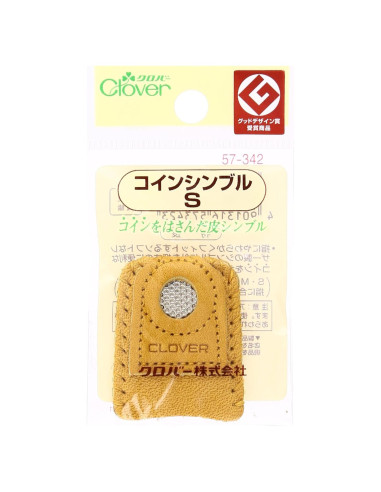 Dedal de Moneda Clover S en Cuero Marrón - 8.41x4.8 cm