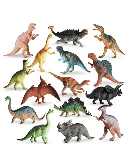 Paquete de 15 Dinosaurios de Juguete Boley - 18 cm Paquete de 15 Dinosaurios de Juguete Boley - 18 cm
