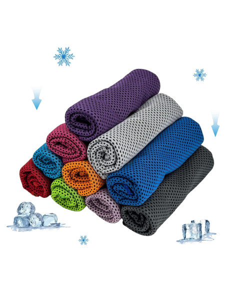Toalla Enfriadora AWOWZ Microfibra 10 Unidades 32x12 cm