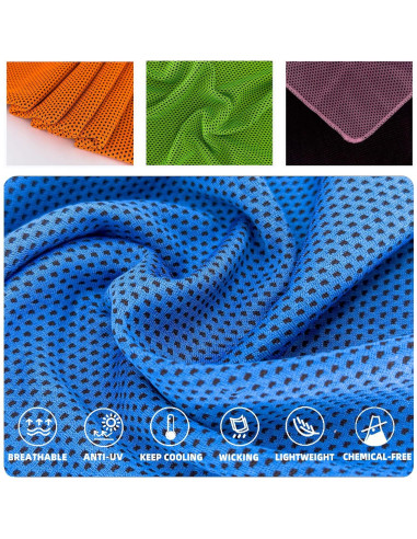 Toalla Enfriadora AWOWZ Microfibra 10 Unidades 32x12 cm