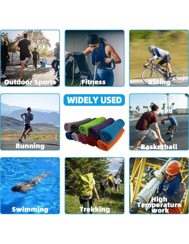 Toalla Enfriadora AWOWZ Microfibra 10 Unidades 32x12 cm