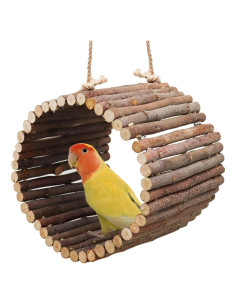 Columpio para pájaros Oooct de madera de manzana 16.5 cm