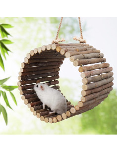 Columpio para pájaros Oooct de madera de manzana 16.5 cm 2