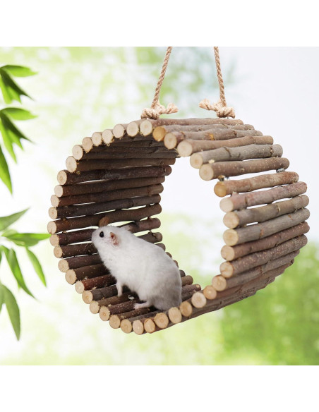 Columpio para pájaros Oooct de madera de manzana 16.5 cm