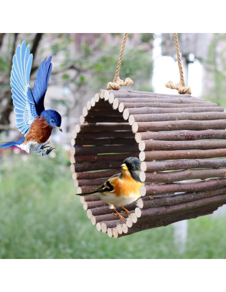 Columpio para pájaros Oooct de madera de manzana 16.5 cm